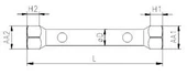 İzeltaş 1800 Kovan Anahtar İki Ağız 16x17mm - 2