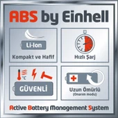 Einhell Power X Change Akü 18V 2.0Ah - 4