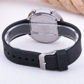 Led Watch Unisex Gümüş Renk Kasa Siyah Silikon Kordon Dijital Erkek Kol Saati ST-303531 - 4