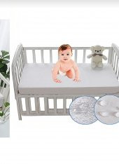 MicroFit Dört KenarLastikli Bebek ÇoçukSu SıvıGeçirmezYatak AleziYatakKoruyucu70X140CMPamuklu Beyaz - 1