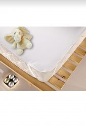 MicroFit Dört KenarLastikli Bebek ÇoçukSu SıvıGeçirmezYatak AleziYatakKoruyucu70X140CMPamuklu Beyaz - 5