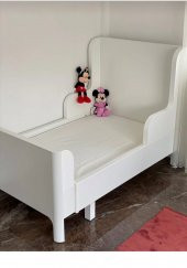 Pamuklu BebekÇoçuk Yatak Alezi Yatak Koruyucu Dört Kener Lastıklı 70x140x70x110x60x120cm ebatlarında - 1