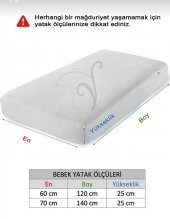 BEBEKÇOÇUK AlezMikroFullKenarFittedSuSıvıGeçirmezAleziYatakKoruyucuAlez70X140CMPamukluBeyazTerletmez - 7