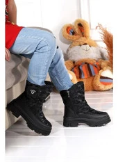 MİNİCAN KIZ ÇOCUĞU KAYMAZ ORTOPEDİK TABAN FERMUARLI İÇİ TERMAL KÜRKLÜ SU GEÇİRMEZ KAR BOTU - 1