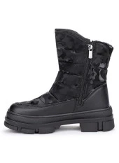 MİNİCAN KIZ ÇOCUĞU KAYMAZ ORTOPEDİK TABAN FERMUARLI İÇİ TERMAL KÜRKLÜ SU GEÇİRMEZ KAR BOTU - 4