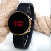 Siyah Silikon Kordon Led Watch Unisex Erkek Kol Saat ST-303484 - 1