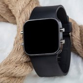 Unisex Dijital Led Kol Saati Silikon Bileklik Saat Süper Yeni Model Kol Saati Siyah ST-303056 - 3