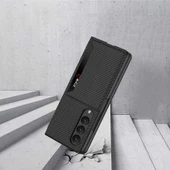 Galaxy Z Fold 4 Kılıf Karbonfiber Arka Yüzey Kartlıklı Kıpta thumbnail 10