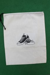 2 Adet Sport Shoes Baskılı Keten Ayakkabı Poşeti - Ayakkabı Düzenleyici - 2