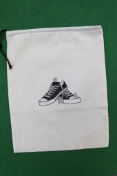 2 Adet Sport Shoes Baskılı Keten Ayakkabı Poşeti - Ayakkabı Düzenleyici - 5