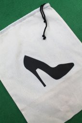 2 Adet Stiletto Baskılı Keten Ayakkabı Poşeti - Ayakkabı Düzenleyici - 4