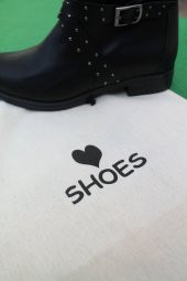 2 Adet Shoes Baskılı Keten Ayakkabı Poşeti - Ayakkabı Düzenleyici - 1