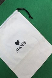 2 Adet Shoes Baskılı Keten Ayakkabı Poşeti - Ayakkabı Düzenleyici - 5