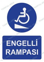 Engelli Rampası Tabelası ve Etiketi   İÇ MEKANA UYGUN (DEKOTELİ) - 1