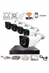 5 KAMERALI  YÜZ, İNSAN VE HAREKET ALGILAMALI 5MP 3,6 MM SONY LENS 1080P GÜVENLİK KAMERASI SETİ - 1