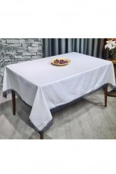 File Tek Masa Örtüsü 160x220cm Krem Siyah thumbnail 4