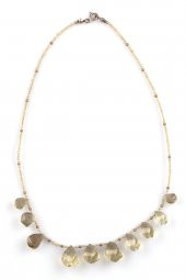 Limon Kuvars Doğal Taş Tasarım Kolye thumbnail 1