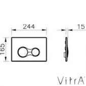 740-0486 VitrA Sirius Kumanda Paneli, Parmak İzi Bırakmayan Ekstra Hijyenik, Mat Krom - 2