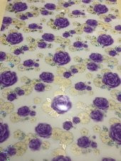 MASA ÖRTÜSÜ MOR ÇİÇEK ŞEFFAF DESENLİ 1.7mm KALIN PVC KAYMAZ 80 CM X 110 CM - 2