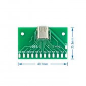 Type C Usb 3 1 Dişi Adaptör Konnektör Bağlantı Port 40X25 MM 24Pin thumbnail 4