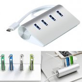 Type C USB 3.1 USB 3.0 To 4 Port Hub Çoklayıcı Metal Gövde - 2