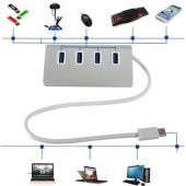Type C USB 3.1 USB 3.0 To 4 Port Hub Çoklayıcı Metal Gövde - 4