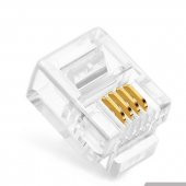 Rj11 Konnektör Rj11 6P4C Konnektör Jack 100 Adet - 1