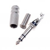 Metal 6.3Mm Stereo Jack Erkek Lehimlik Konnektör Çivi Jack Stereo thumbnail 3