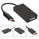 Displayport To Hdmi Dvi Vga Çevirici Dönüştürücü Kablo Laptop Tv 552901775 - 1