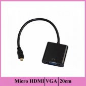 Micro Hdmi Vga Çevirici Kablo Görüntü Aktarma Kablosu Projeksiyon - 1
