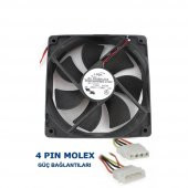 12 Cm Kasa Fanı Siyah Sessiz 12Cm Fan thumbnail 1