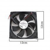 12 Cm Kasa Fanı Siyah Sessiz 12Cm Fan thumbnail 2
