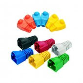 Rj45 Kılıf Cat5 Renkli Koruyucu Network Boot 100 Adet Papuç - 6