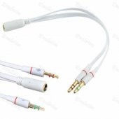 Kulaklık Mikrofon Ayırıcı Y Splitter Kablo 2 X 3 5Mm Stereo - 5