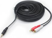 2 Rca - 3 5Mm Stereo Ses Kablosu 10 Metre Gold - 3