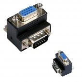 Vga Dirsek 90 Adaptörü Vga Erkek Dişi 15 Pin - 1