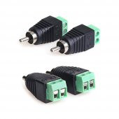 Rca Erkek Fiş Vidalı Terminal Konektörü Cctv Kamera Video Balun - 4