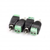 Rca Erkek Fiş Vidalı Terminal Konektörü Cctv Kamera Video Balun - 8