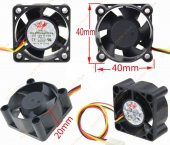 12V 4Cm 2 Pin 40X40X20Mm Kasa Fanı Sessiz Fan - 7