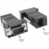 Vga Extender Male To Lan Cat5 Cat5E Rj45 Female 2 Adet thumbnail 3