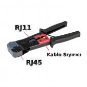 Rj45 Rj12 Jack Sıkma Pensesi Telefon Ethernet Adsl Cat5 Cat6 - 3