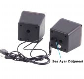 Hoparlör Bilgisayar Pc Tablet Speaker Notebook 1+1 Ses Sistemi - 5