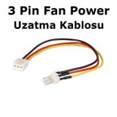 3 Pin Fan Power Güç Elektrik Uzatma Kablosu 10Cm thumbnail 1