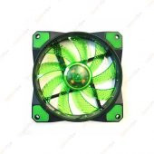 12Cm Kasa Fanı 15 Led Li 3D Görünüm Silikon Pad Yeşil thumbnail 2