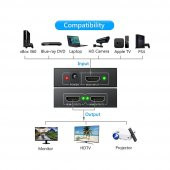 2 Port 4K Hdmi Splitter Çoklayıcı 3D 2160P - 1 Giriş 2 Çıkış thumbnail 6