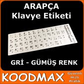 Arapça Klavye Etiketi - Gri - Gümüş Renk - Pc Ve Notebook Uyumlu - 1
