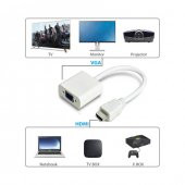 Hdmi To Vga Çevirici Kablo-Hdmı Vga Projeksiyon Notebok Pc Uyumlu - 8