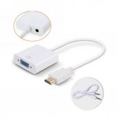 Hdmi To Vga Ses Çıkışlı Kablo Çevirici Dönüştürücü Adaptör 552688669 - 1