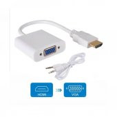 Hdmi To Vga Ses Çıkışlı Kablo Çevirici Dönüştürücü Adaptör 552688669 - 4