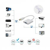 Hdmi To Vga Ses Çıkışlı Kablo Çevirici Dönüştürücü Adaptör 552688669 - 11